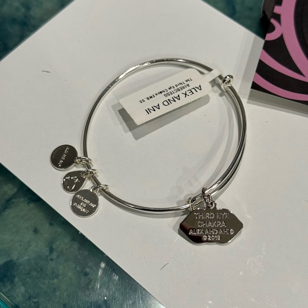 Alex and Ani Silver Third Eye Chakra Bracelet